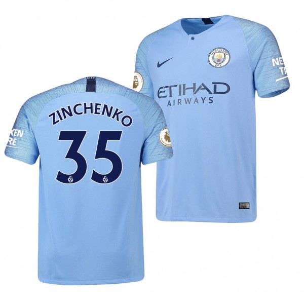 Men's Manchester City Replica Oleksandr Zinchenko Jersey Light Blue