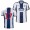 Men's West Bromwich Albion Home Oliver Burke Jersey Navy White