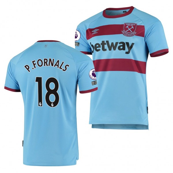 Men's Pablo Fornals West Ham United Away Jersey Blue 2021
