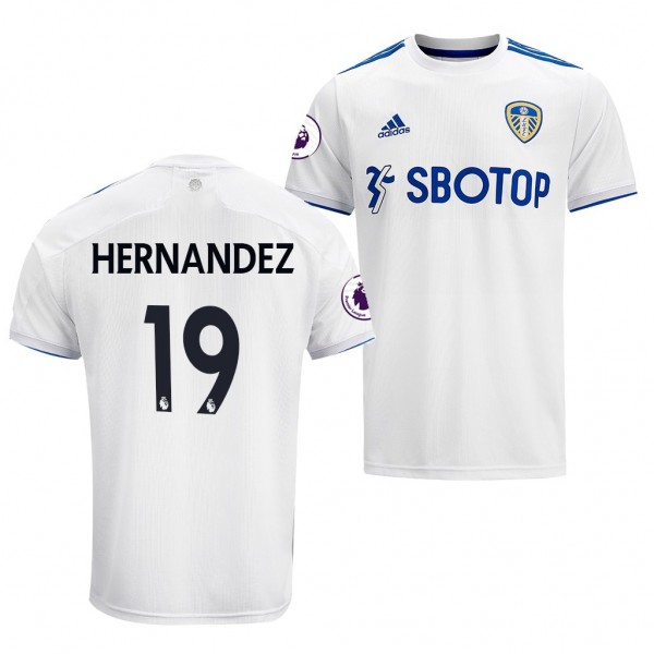 Men's Pablo Hernandez Jersey Leeds United Home White 2021 Authentic