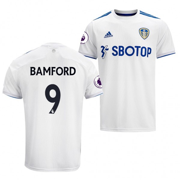 Men's Patrick Bamford Jersey Leeds United Home White 2021 Authentic