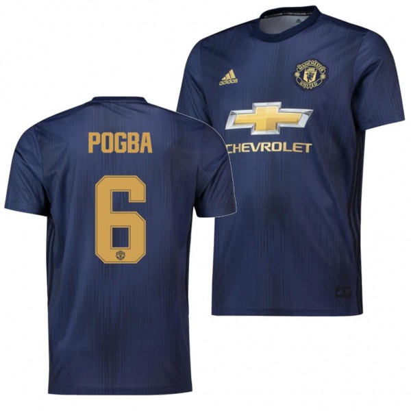 Men's Manchester United Paul Pogba Jersey Cup Navy