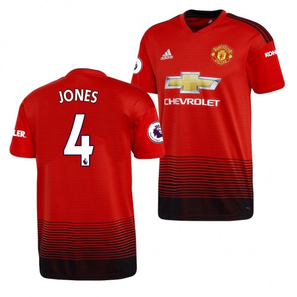 Men's Manchester United Replica Phil Jones Jersey Red
