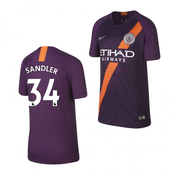 Youth Third Manchester City Philippe Sandler Jersey Purple