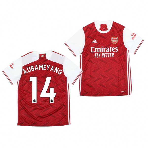 Men's Pierre-Emerick Aubameyang Jersey Arsenal Home 2020-21 Short Sleeve