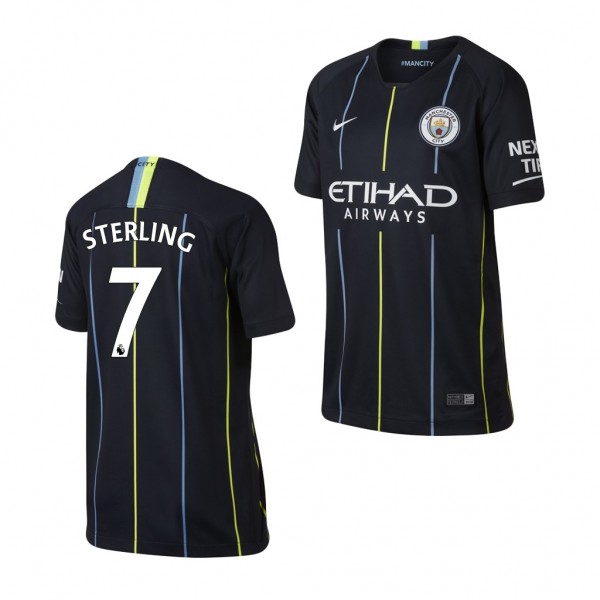 Youth Away Manchester City Raheem Sterling Jersey Navy