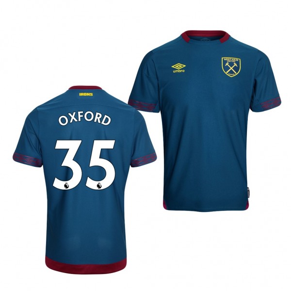 Youth Away West Ham United Reece Oxford Jersey Dark Teal