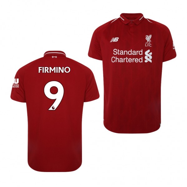 Men's Liverpool Home Roberto Firmino Jersey Red
