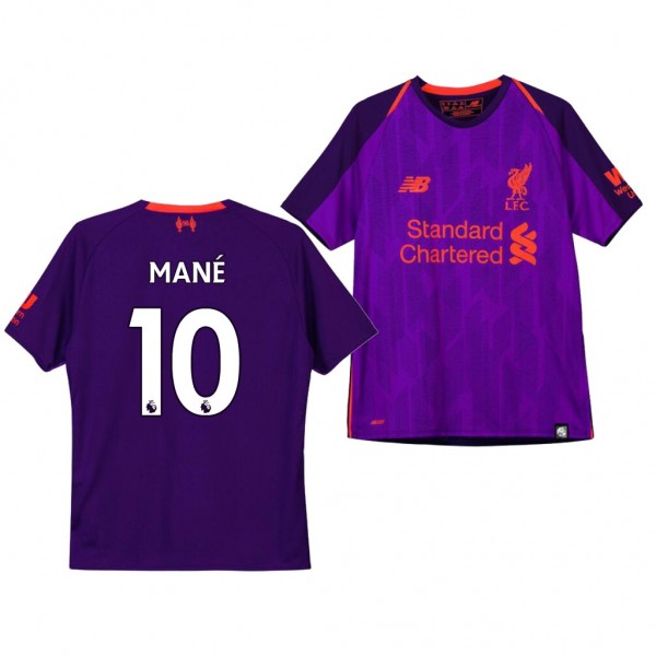 Youth Away Liverpool Sadio Mane Jersey Purple