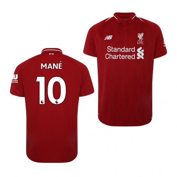 Men's Liverpool Home Sadio Mane Jersey Red