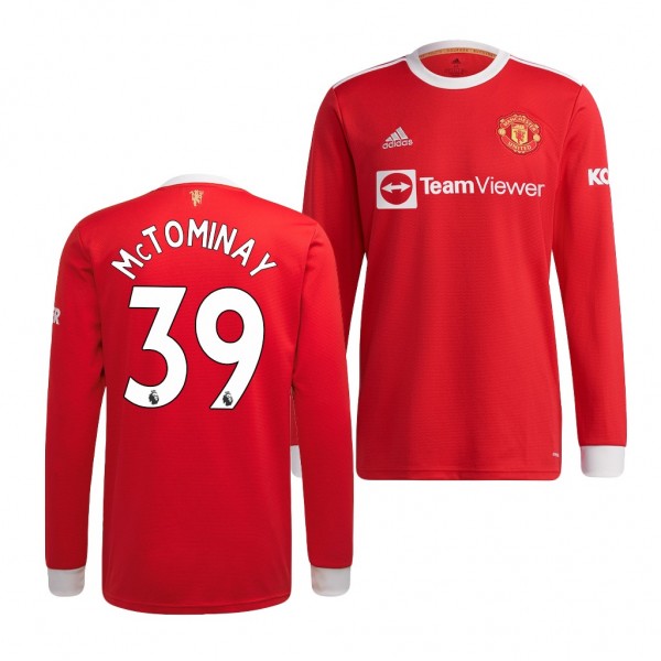 Men's Manchester United Scott McTominay 2021-22 Home Jersey Replica Red
