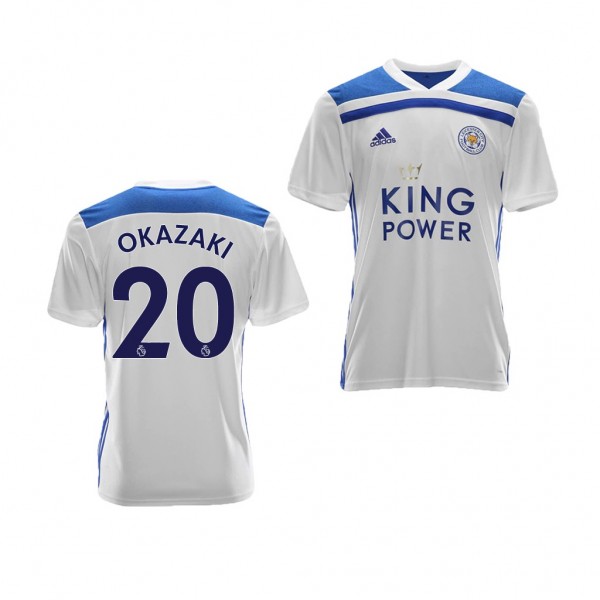 Men's Third Leicester City Shinji Okazaki Jersey White