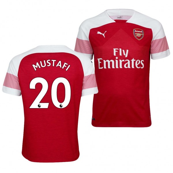 Men's Arsenal Home Shkodran Mustafi Jersey Red