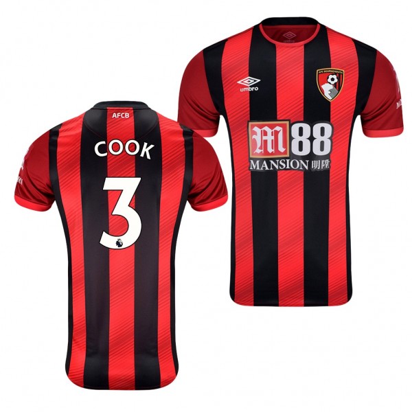 Men's AFC Bournemouth Steve Cook 19-20 Home Official Jersey