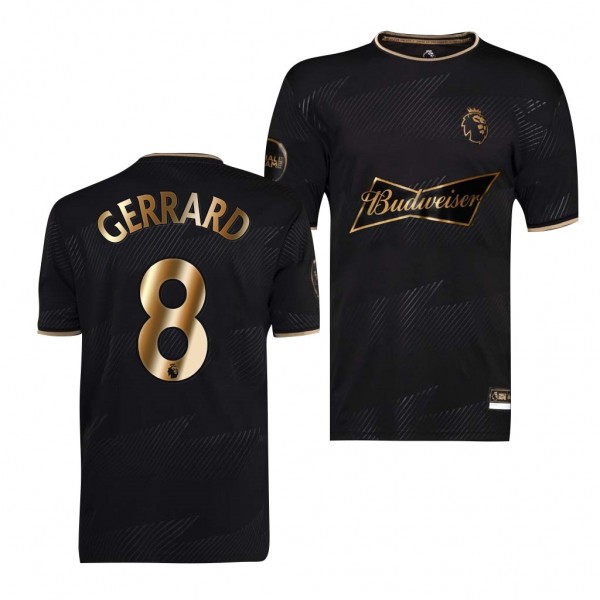 Men's Steven Gerrard Premier League 2021 Hall Of Fame Jersey Black Legend