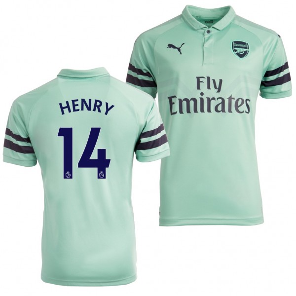 Men's Third Arsenal Thierry Henry Turquoise Jersey