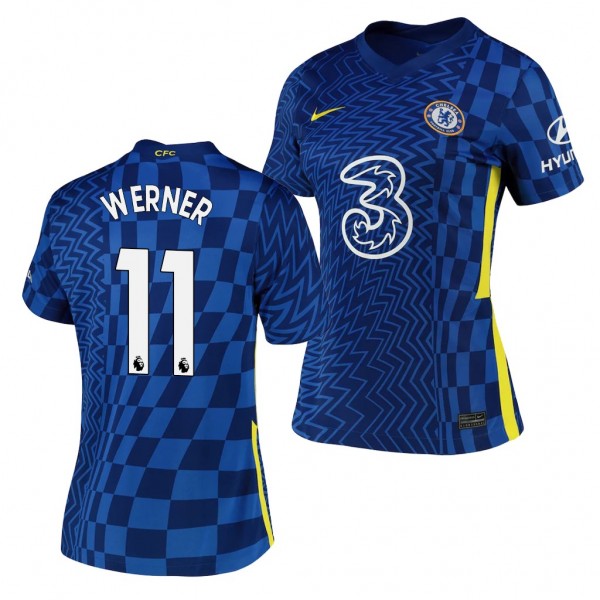 Women's Timo Werner Jersey Chelsea Home Blue 2021-22