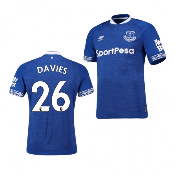Men's Everton Home Tom Davies Jersey Blue