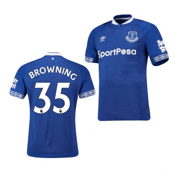 Men's Everton Home Tyias Browning Jersey Blue