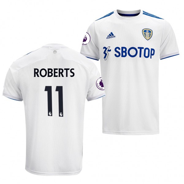 Men's Tyler Roberts Jersey Leeds United Home White 2021 Authentic