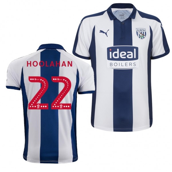 Men's West Bromwich Albion Home Wes Hoolahan Jersey Navy White