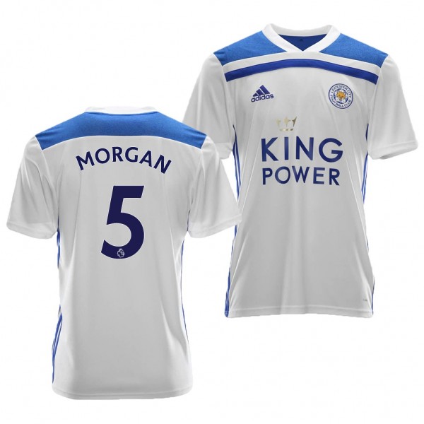 Men's Third Leicester City Wes Morgan White Jersey