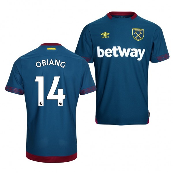 Men's West Ham United Pedro Obiang Away Dark Teal Jersey