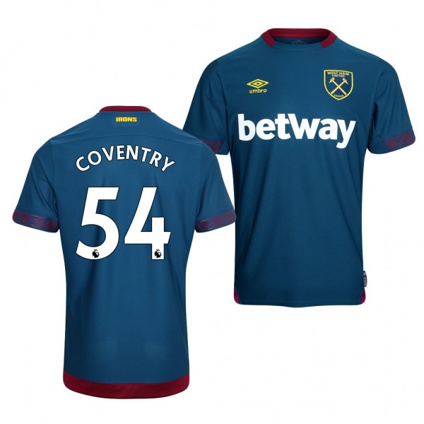 Men's West Ham United Conor Coventry Away Dark Teal Jersey