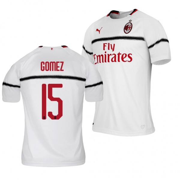 Men's AC Milan Gustavo Gomez Away White Jersey