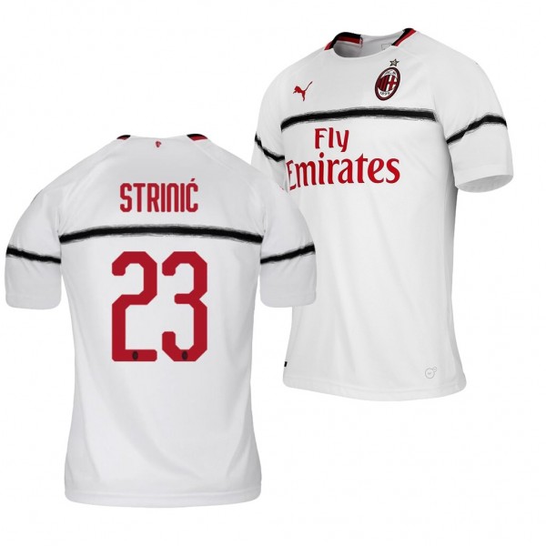 Men's AC Milan Ivan Strinic Away White Jersey