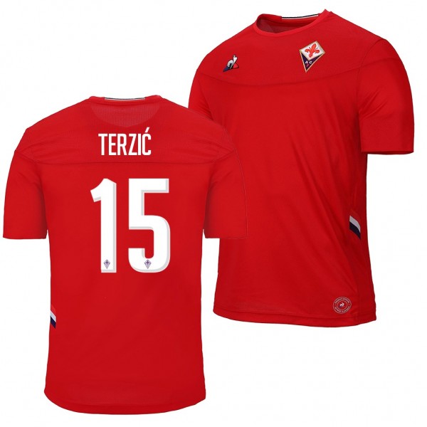 Men's Fiorentina Aleksa Terzic Away Jersey 19-20 Red