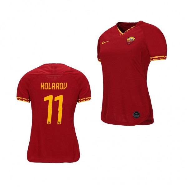 Men's AS Roma Aleksandar Kolarov 19-20 Red Home Jersey Discount