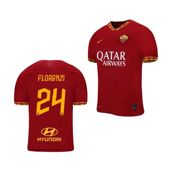Men's AS Roma Alessandro Florenzi 19-20 Red Home Jersey