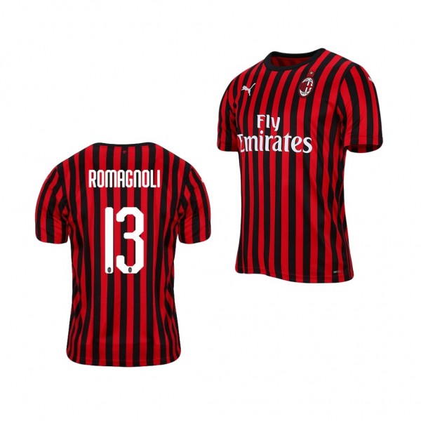 Men's 19-20 AC Milan Alessio Romagnoli Home Official Jersey