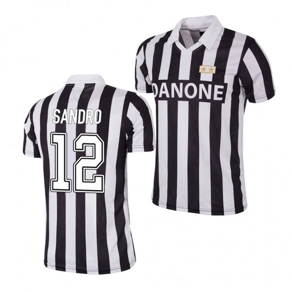 Men's Alex Sandro Juventus Home Jersey Black White 1992-1993