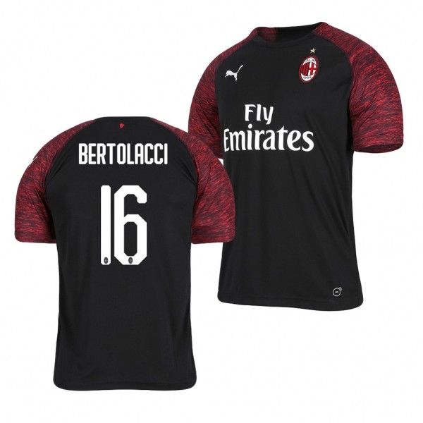 Men's Third AC Milan Andrea Bertolacci Black Jersey