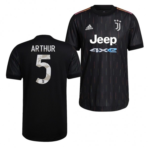 Men's Arthur Jersey Juventus Away Black 2021-22 Authentic