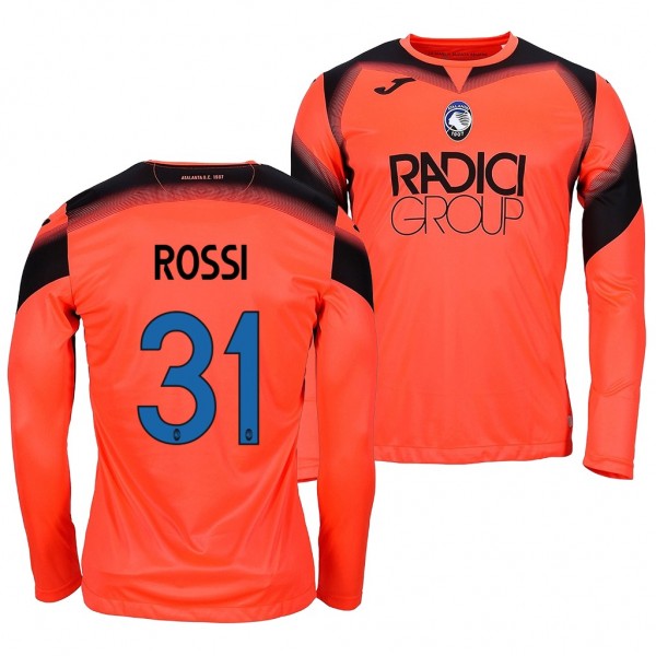Men's Atalanta Francesco Rossi Jersey Goalkeeper 19-20 Long Sleeve Joma