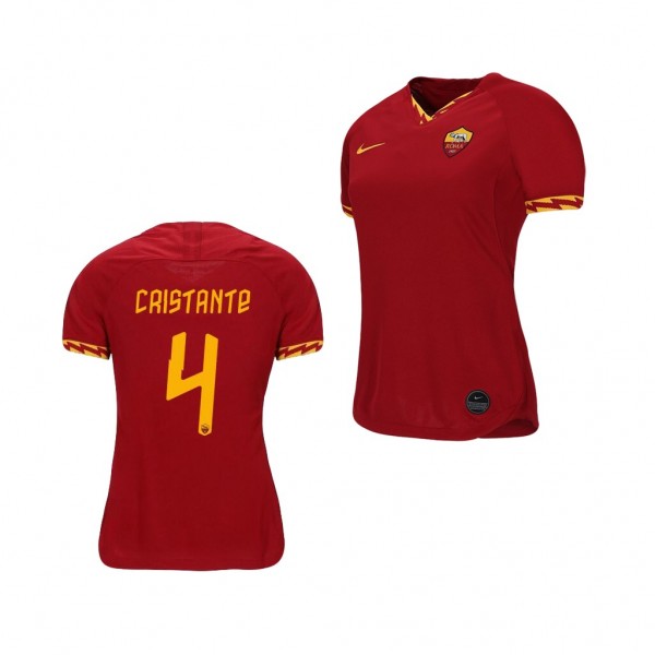 Men's AS Roma Bryan Cristante 19-20 Red Home Jersey For Cheap