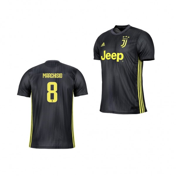 Men's Third Juventus Claudio Marchisio Jersey Black