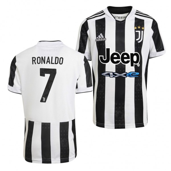 Men's Cristiano Ronaldo Juventus Home Jersey Replica White 2021-22