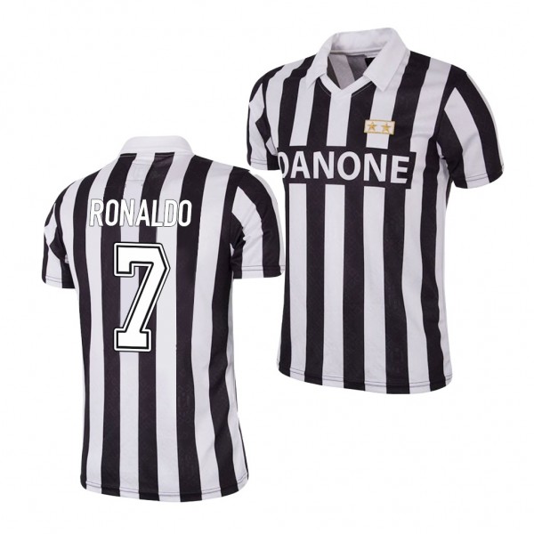 Men's Cristiano Ronaldo Juventus Home Jersey Black White 1992-1993