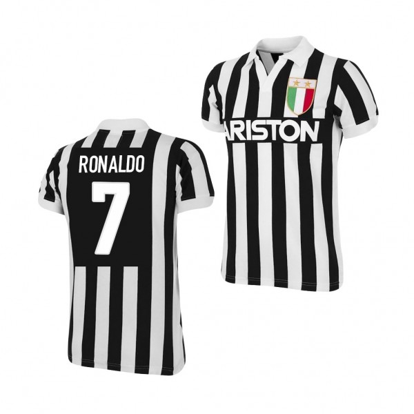 Men's Cristiano Ronaldo Juventus Home Jersey Black White