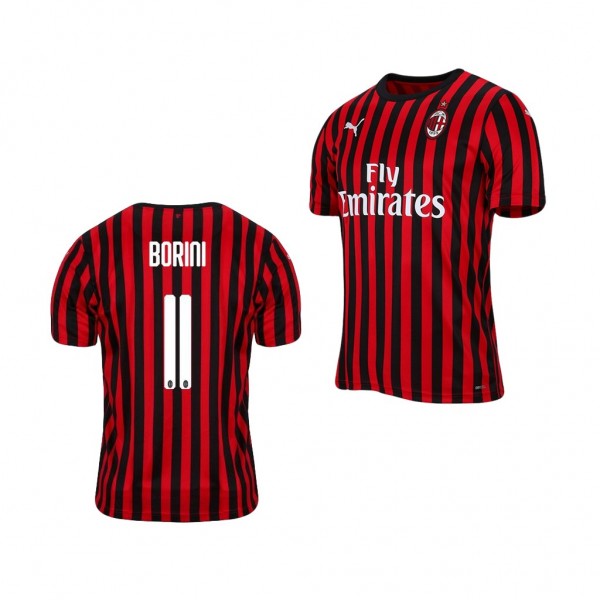 Men's 19-20 AC Milan Fabio Borini Home Official Jersey For Cheap