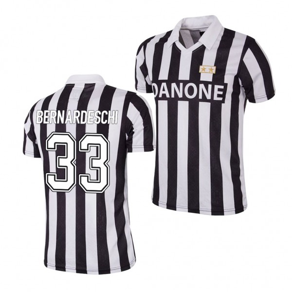 Men's Federico Bernardeschi Juventus Home Jersey Black White 1992-1993