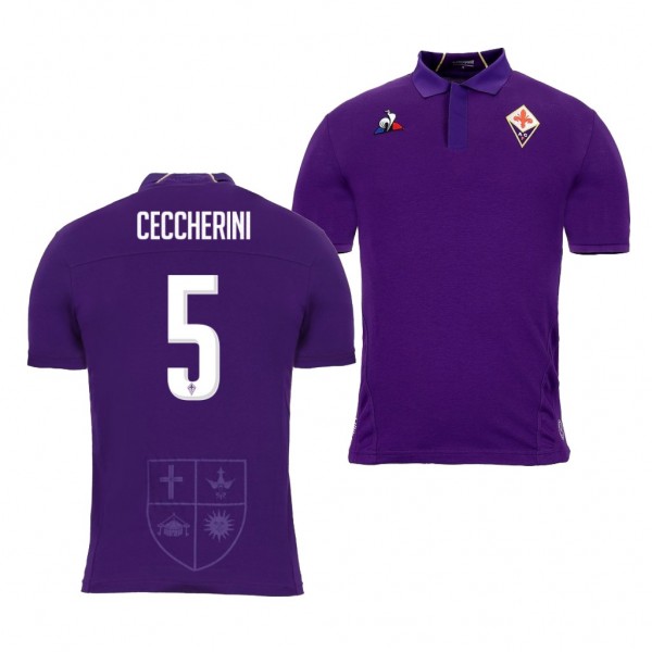 Men's Fiorentina Home Federico Ceccherini Jersey Replica