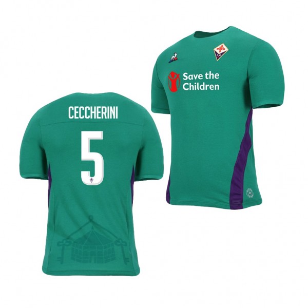 Men's Fiorentina Federico Ceccherini Away Green Jersey