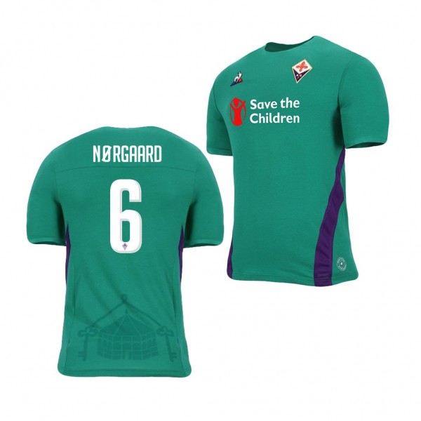 Men's Fiorentina Christian Norgaard Away Green Jersey