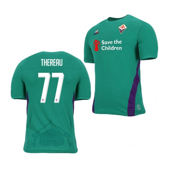 Men's Fiorentina Cyril Thereau Away Green Jersey