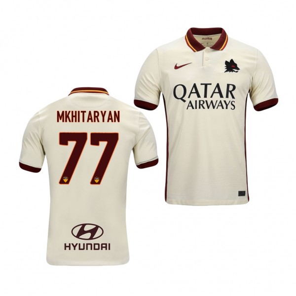 Men's Henrikh Mkhitaryan AS Roma Away Jersey Cream